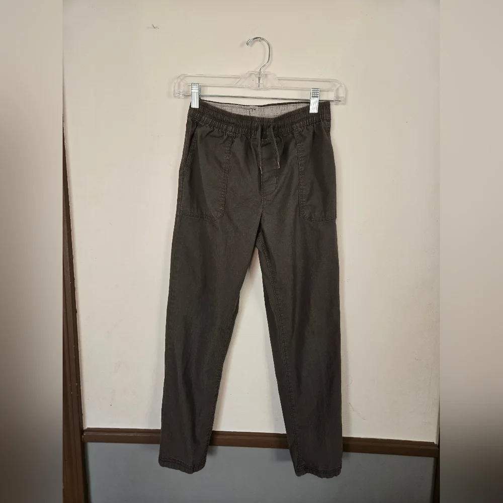 OshKosh B'gosh Stretch Canvas Pull-On Joggers - Boy Size 10/10A Dark Gray